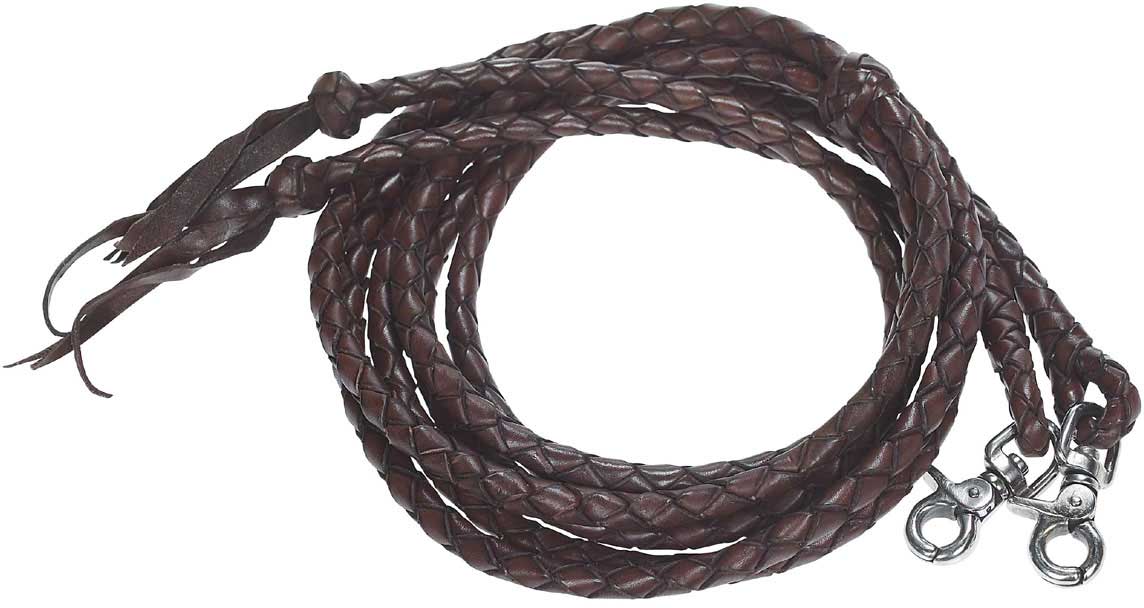 Round Braided Leather Spilt Horse Reins Weaver Leather - Reins, Western  Tack, Supplies Tack