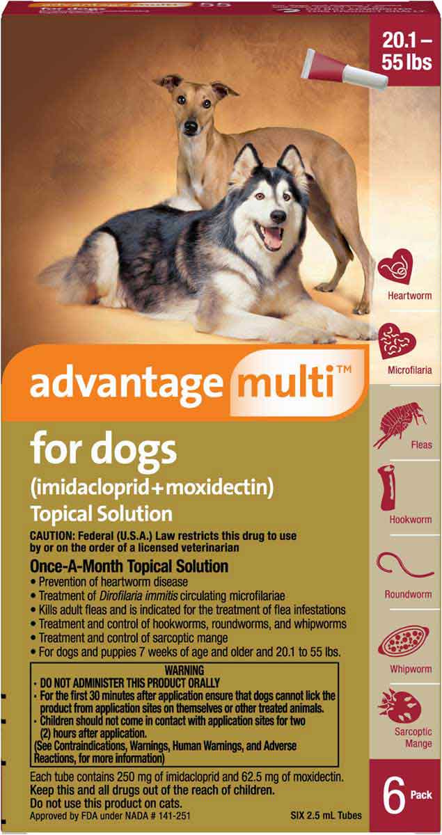 Advantage Multi Heartworms Fleas Worms Mange Free Shipping 