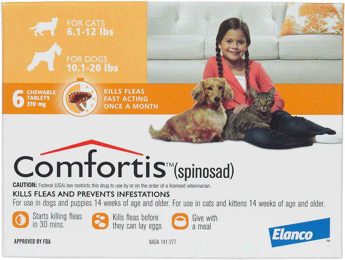 flea tick comfortis cats dogs