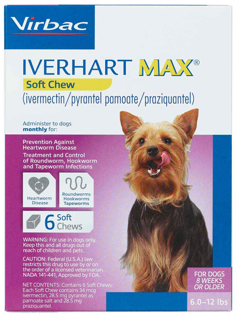 Iverhart Max For Dogs 6 12 Lbs 6 Ct Item 1497RX