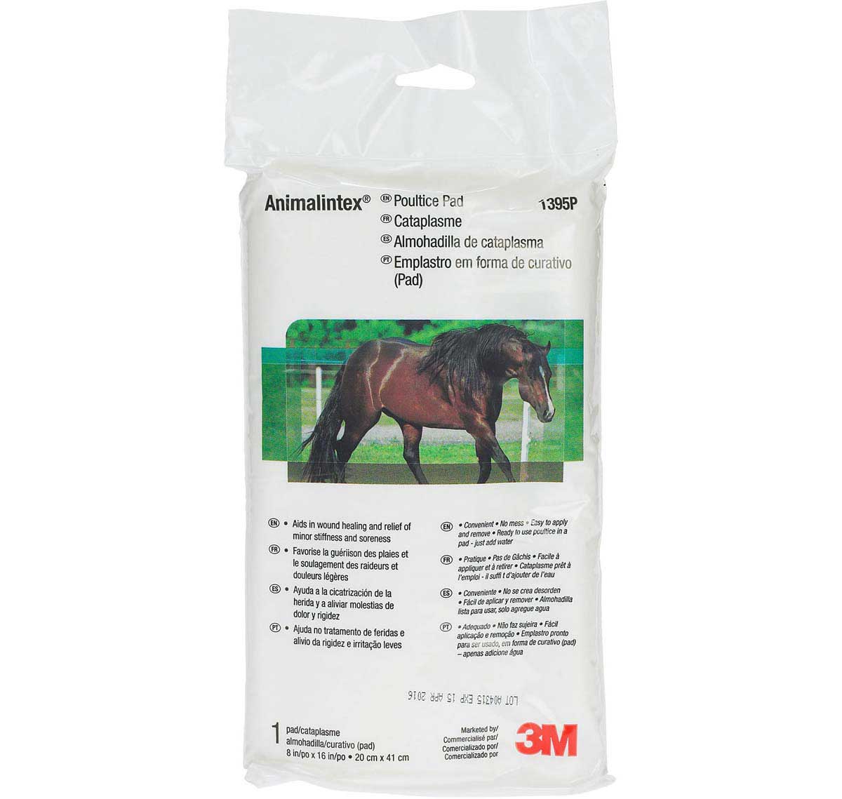 3M 3 Pack of Animalintex Poultices, 8 by 16 Inches, for Horses and Dogs