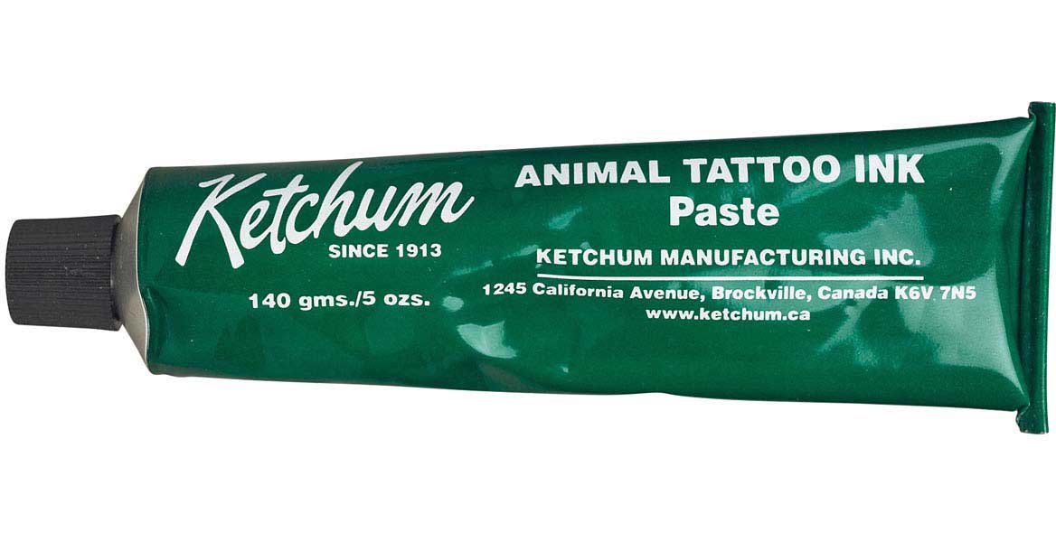 Ketchum Animal Tattoo Ink - Black Paste 5oz.