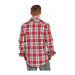 white and red mens shirt