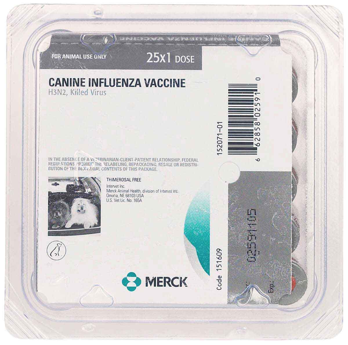 Nobivac Canine Flu H3N2 Influenza Vaccine For Dogs Merck Dog Vaccines 