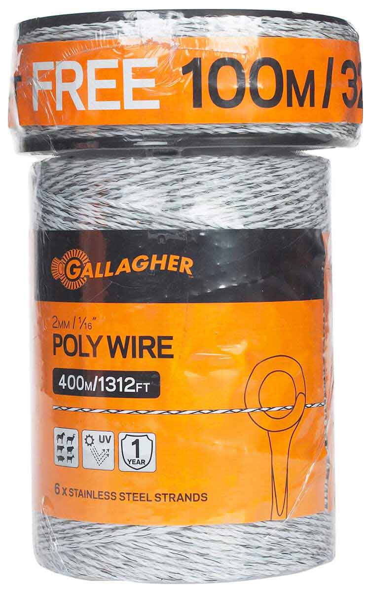 400m Electric Fence Rope Wire Poly Polywire Stainless Steel