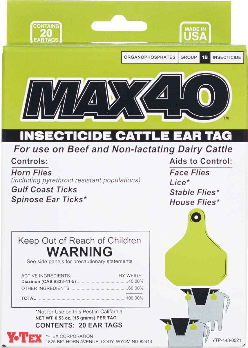 MAX40 Insecticide Cattle Ear Tag