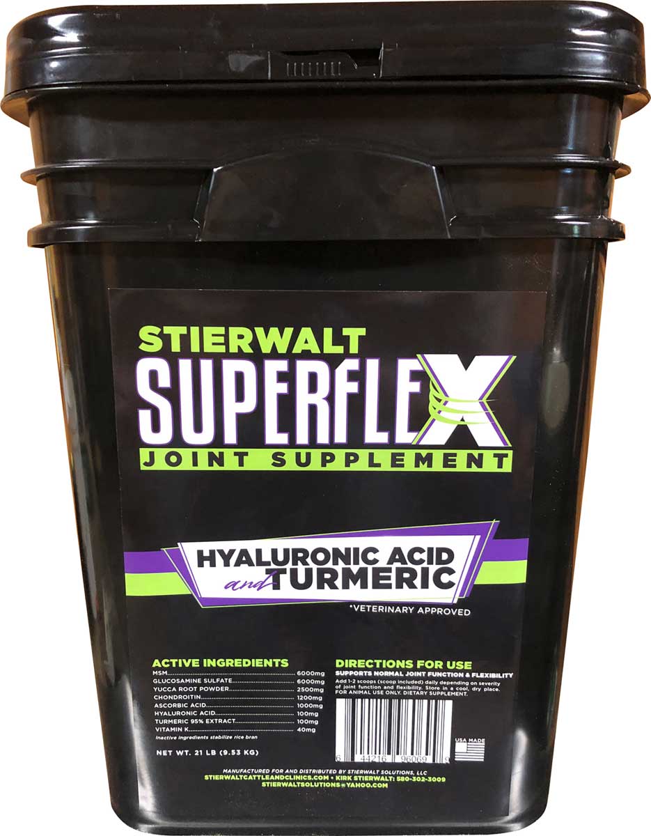 SuperFlex Joint Supplement with Hyaluronic Acid and Turmeric for Livestock  Stierwalt Solutions - Pow